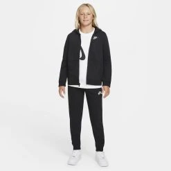 Nike Hoodie NSW Club FT FZ - Black/White Kids 9 Nike Hoodie NSW Club FT FZ - Black/White Kids -football 0012384f61f2