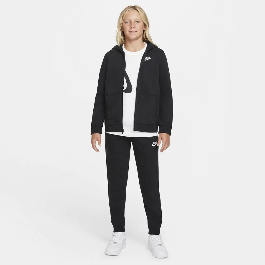 Nike Hoodie NSW Club FT FZ - Black/White Kids 5 Nike Hoodie NSW Club FT FZ - Black/White Kids - Image 5