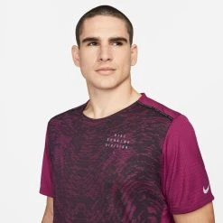 Nike Running T-Shirt Dri-FIT Run Division Rise 365 - Purple/Reflect Silver 7 Nike Running T-Shirt Dri-FIT Run Division Rise 365 - Purple/Reflect Silver -football 01685d5f9733