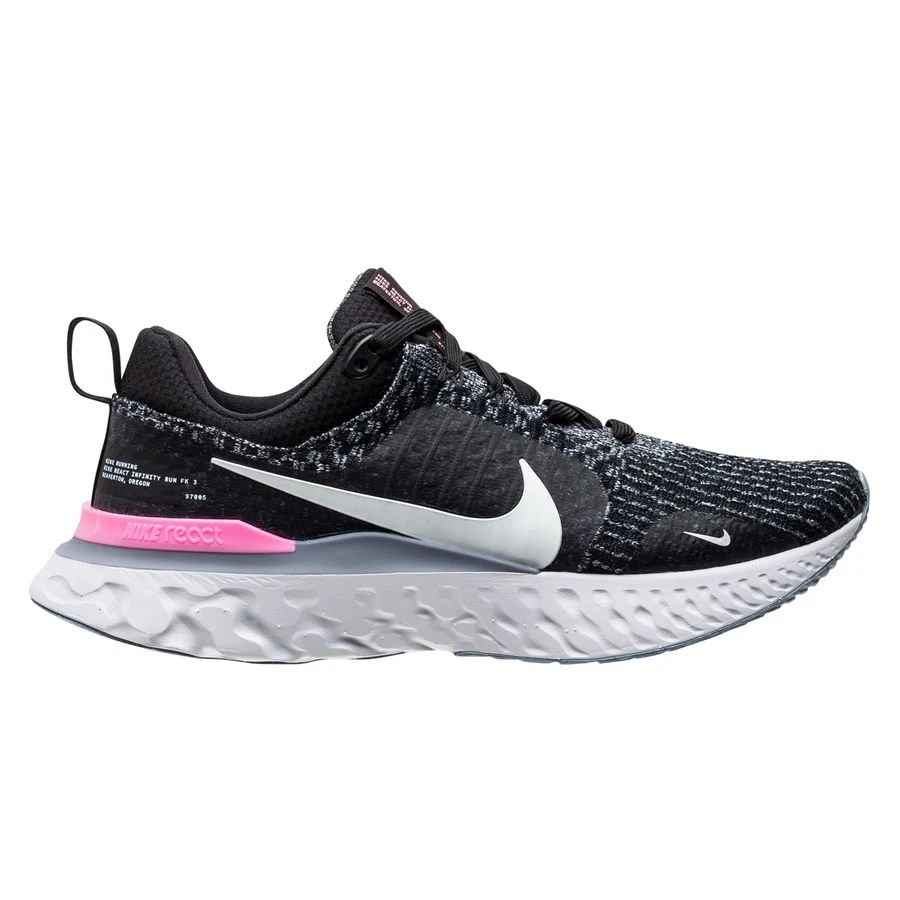 Nike Running Shoe React Infinity Run FK 3 - Black/Football Grey/Shock Pink 1 Nike Running Shoe React Infinity Run FK 3 - Black/Football Grey/Shock Pink