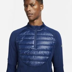 Nike Training Shirt Therma-FIT Academy Drill Winter Warrior - Blue Void/Volt -football 05a418f76a0d