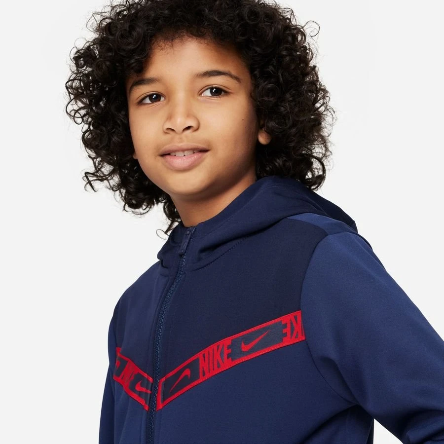 Nike Hoodie NSW Repeat - Midnight Navy/University Red Kids 3 Nike Hoodie NSW Repeat - Midnight Navy/University Red Kids - Image 3
