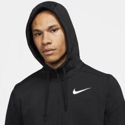 Nike Dri-FIT Men's Full-Zip Trainin BLACK/WHITE -football 10498dd71d89