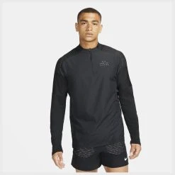 Nike Running Shirt Dri-FIT Flash Element - Black/Reflect Silver
