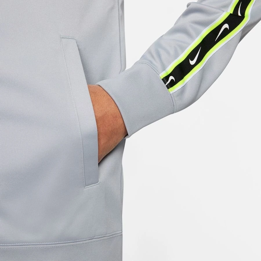 Nike Track Top NSW Repeat - Wolf Grey/Volt/Black 4 Nike Track Top NSW Repeat - Wolf Grey/Volt/Black - Image 4