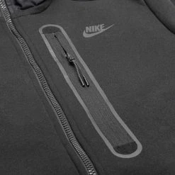 Nike Hoodie NSW Tech Fleece Overlay FZ - Black 19 Nike Hoodie NSW Tech Fleece Overlay FZ - Black -football 1ae92628db6c