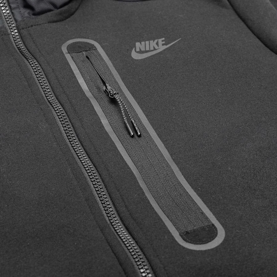 Nike Hoodie NSW Tech Fleece Overlay FZ - Black 5 Nike Hoodie NSW Tech Fleece Overlay FZ - Black - Image 5