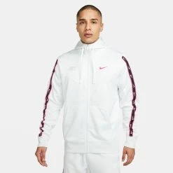 Nike Hoodie Sportswear NSW Repeat - Summit White/Hyper Pink