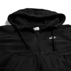 Nike Hoodie FZ Sportswear Style Essentials+ Fleece - Black/White -football 216cd65df6d9