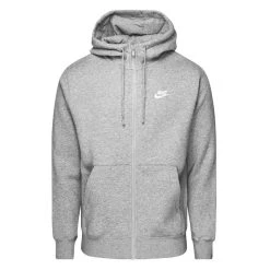 Nike Hoodie NSW Club - Dark Grey Heather/Matte Silver/White