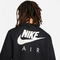 Nike Sweatshirt NSW Air Crew - Black/Light Bone 8 Nike Sweatshirt NSW Air Crew - Black/Light Bone -football 24114f8fb558