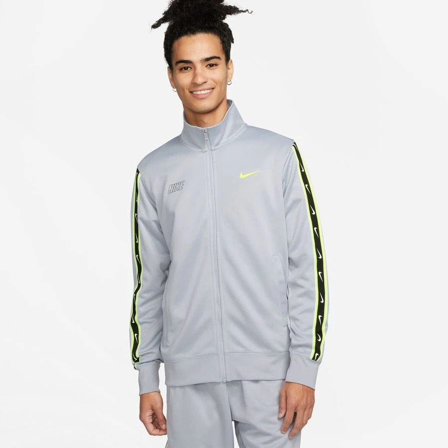 Nike Track Top NSW Repeat - Wolf Grey/Volt/Black 1 Nike Track Top NSW Repeat - Wolf Grey/Volt/Black