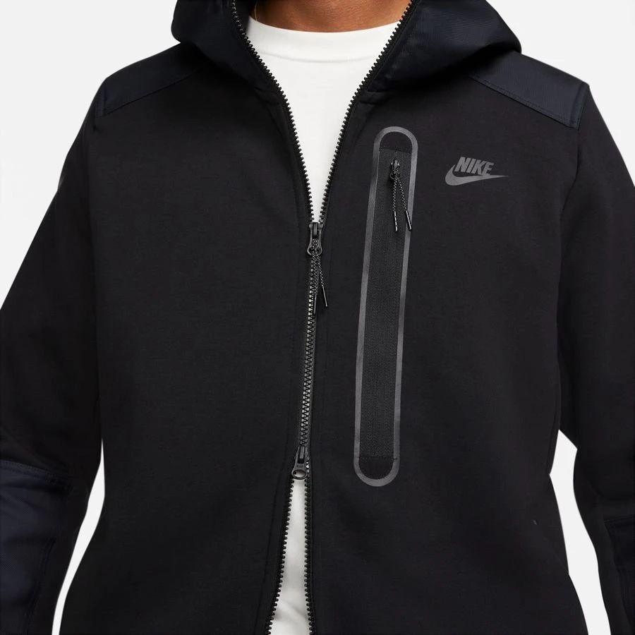 Nike Hoodie NSW Tech Fleece Overlay FZ - Black 14 Nike Hoodie NSW Tech Fleece Overlay FZ - Black - Image 14