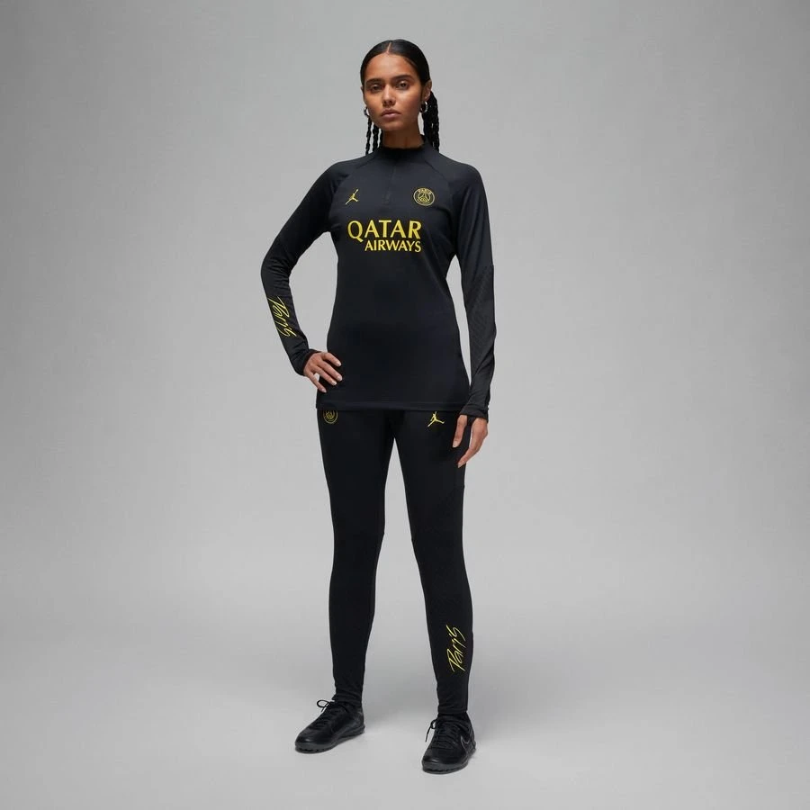 Nike Paris Saint Germain Tracksuit Dri-FIT Strike Jordan X PSG Black/Yellow Woman 1 Nike Paris Saint Germain Tracksuit Dri-FIT Strike Jordan X PSG Black/Yellow Woman