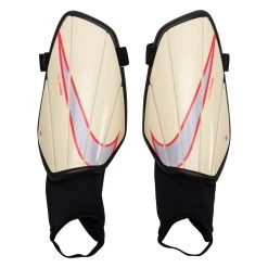 Nike Shin Pads Charge - Coconut Milk/Bright Crimson -football 29d898a1b009