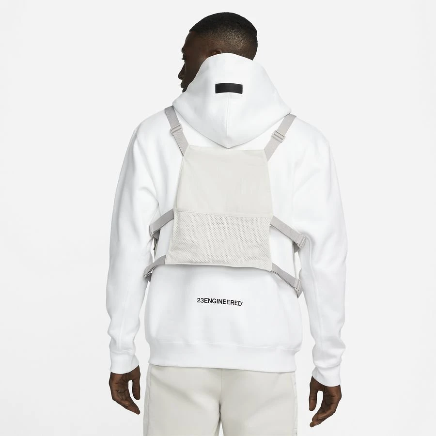 Nike Hoodie Jordan Fleece - White/Light Bone/Black 2 Nike Hoodie Jordan Fleece - White/Light Bone/Black - Image 2