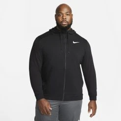 Nike Dri-FIT Men's Full-Zip Trainin BLACK/WHITE -football 2d6570938043