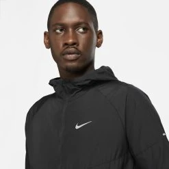 Nike Running Jacket Repel Miller - Black/Reflect Silver -football 2e9fd4157425