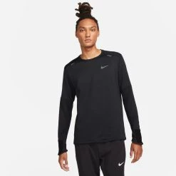 Nike Running Shirt Therma-FIT Repel Element Crew - Black/Reflect Silver