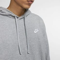 Nike Hoodie NSW Club - Grey/White -football 3158df3fbbf8