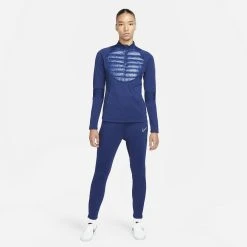 Nike Training Shirt Therma-FIT Academy Winter Warrior - Blue Void/Volt Woman -football 3600186e54bc