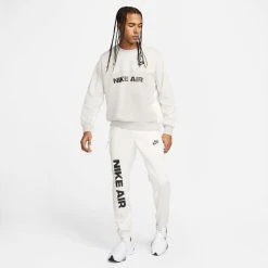 Nike Sweatshirt NSW Air Crew - Light Iron Ore/Black -football 3704e37642f8