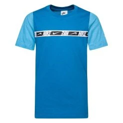 Nike T-Shirt NSW Repeat - Blue/White Kids
