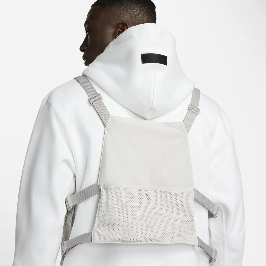 Nike Hoodie Jordan Fleece - White/Light Bone/Black 5 Nike Hoodie Jordan Fleece - White/Light Bone/Black - Image 5