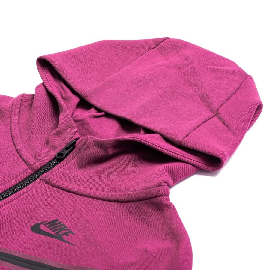 Nike Hoodie NSW Tech Fleece - Burgundy/Black Kids 7 Nike Hoodie NSW Tech Fleece - Burgundy/Black Kids - Image 7