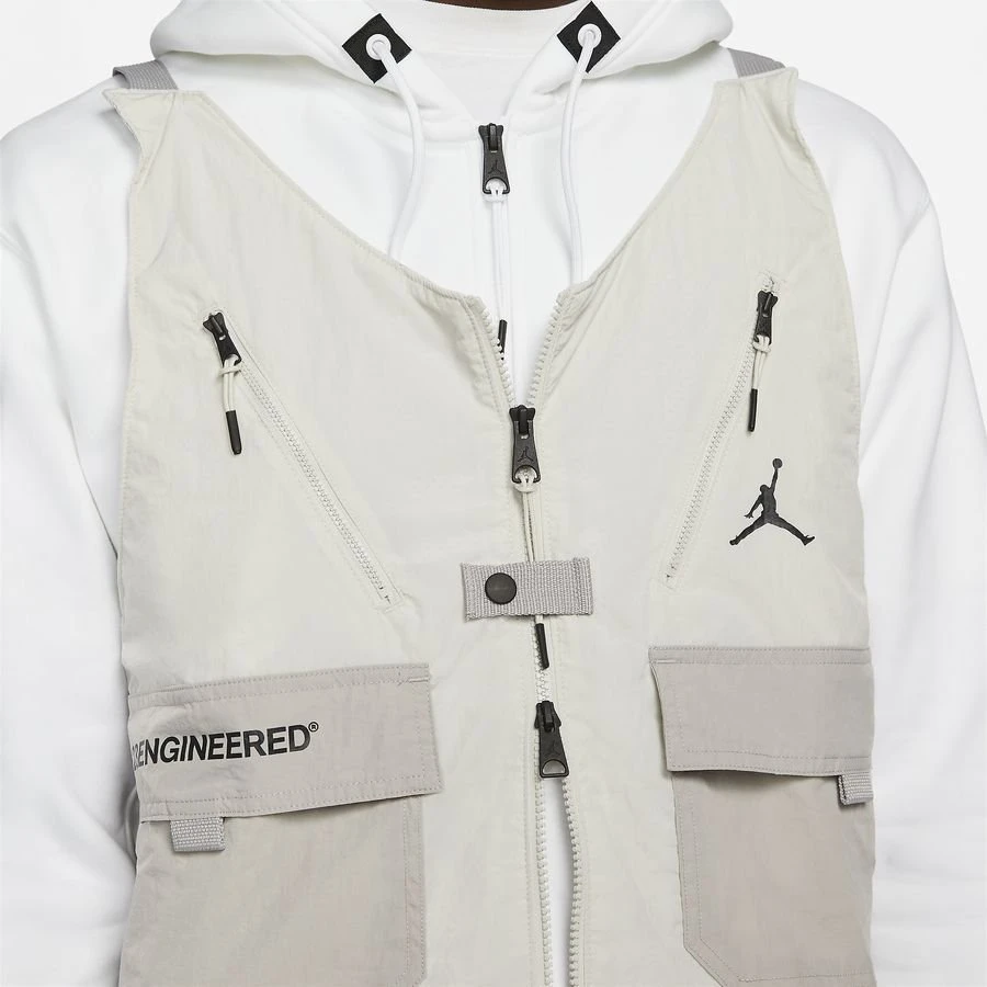 Nike Hoodie Jordan Fleece - White/Light Bone/Black 4 Nike Hoodie Jordan Fleece - White/Light Bone/Black - Image 4