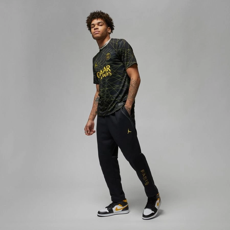 Nike Paris Saint Germain Fleece Pants Jordan X PSG - Black/Tour Yellow 8 Nike Paris Saint Germain Fleece Pants Jordan X PSG - Black/Tour Yellow - Image 8
