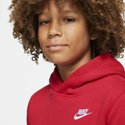 Nike Hoodie NSW Club - University Red/White Kids 9 Nike Hoodie NSW Club - University Red/White Kids -football 46f785dfef51