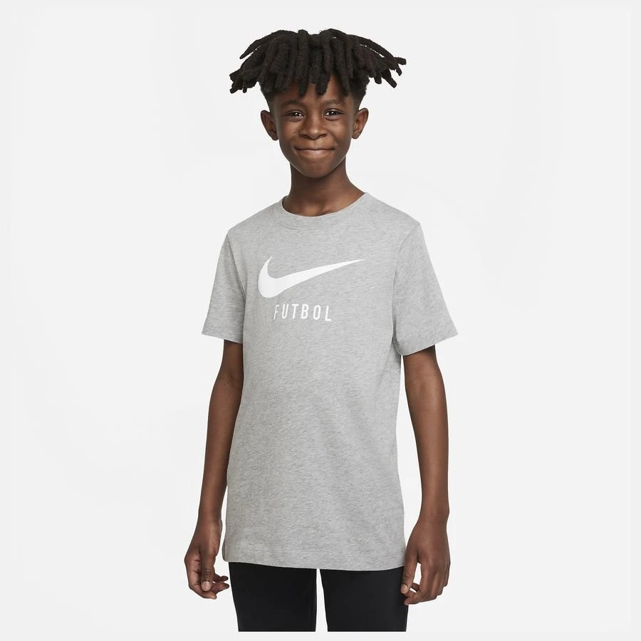Nike T-Shirt NSW Swoosh - Grey Heather/White Kids 1 Nike T-Shirt NSW Swoosh - Grey Heather/White Kids