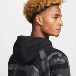 Nike Hoodie Dri-FIT Fleece Camo - Black/Coconut Milk -football 4a56f5a1a657