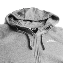 Nike Hoodie NSW Club - Dark Grey Heather/Matte Silver/White -football 4f95163ac9fb