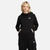 Nike Hoodie NSW Club Fleece - Black/White Woman