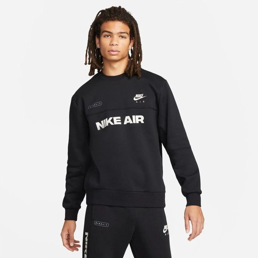 Nike Sweatshirt NSW Air Crew - Black/Light Bone 1 Nike Sweatshirt NSW Air Crew - Black/Light Bone