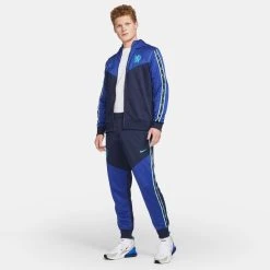 Nike Chelsea Hoodie NSW Repeat FZ - College Navy/Rush Blue -football 510ff10a84b7