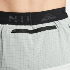 Nike Running Shorts Dri-FIT Second Sunrise 5'' Brief - Silver Metallic/Mica Green/Black -football 5165169fb94b