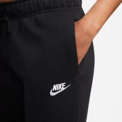 Nike Sweatpants NSW Club Fleece - Black/White Woman -football 521c80142bd5
