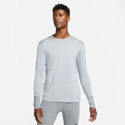 Nike Running Shirt Therma-FIT Repel Element Crew - Smoke Grey/Reflect Silver