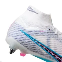 Nike Air Zoom Mercurial Superfly Elite 9 SG-PRO PLAYER EDITION Blast - White/Baltic Blue/Pink Blast/Indigo Haze -football 54573486bfd3