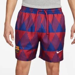 Nike Barcelona Shorts Flow - Noble Red/Deep Royal Blue