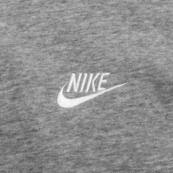 Nike Hoodie NSW Club FZ - Dark Grey Heather/Matte Silver/White -football 550960756c54