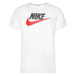 Nike T-Shirt NSW Futura Icon - White/Obsidian/University Red Kids