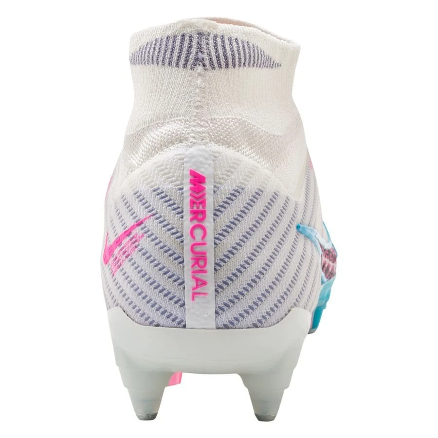 Nike Air Zoom Mercurial Superfly Elite 9 SG-PRO Anti-Clog Blast - White/Baltic Blue/Pink Blast/Indigo Haze 9 Nike Air Zoom Mercurial Superfly Elite 9 SG-PRO Anti-Clog Blast - White/Baltic Blue/Pink Blast/Indigo Haze - Image 9