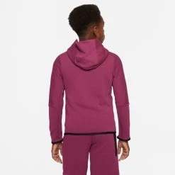 Nike Hoodie NSW Tech Fleece - Burgundy/Black Kids 11 Nike Hoodie NSW Tech Fleece - Burgundy/Black Kids -football 5e9c88880bee