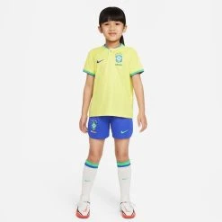 Nike Brazil Home Shirt 2022/23 Mini-Kit Kids