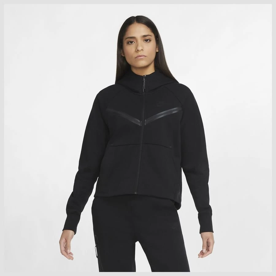 Nike Hoodie NSW Tech Fleece - Black Woman 2 Nike Hoodie NSW Tech Fleece - Black Woman - Image 2