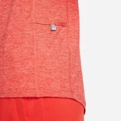 Nike Dri-FIT Element Crew Running Shirt - Crimson/Reflect Silver Woman -football 638a50b1dd6a